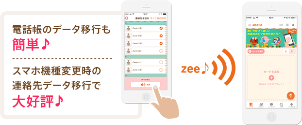 電話帳のデータ移行も簡単♪スマホ機種変更時の連絡先データ移行で大好評♪